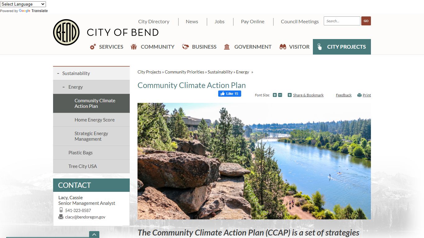 Community Climate Action Plan | City of Bend